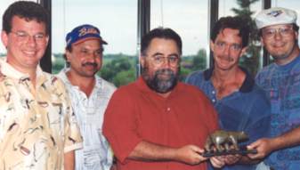  Photo:  Ron Howe presenting the 'Gord Jackson Memorial - Saville Cup' 